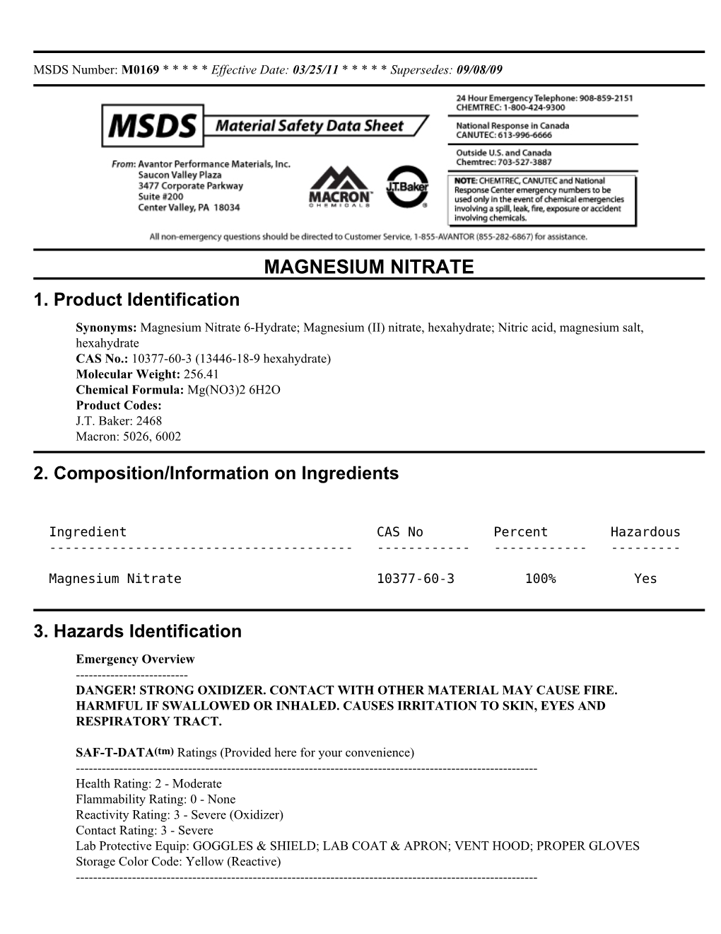 Magnesium Nitrate 1