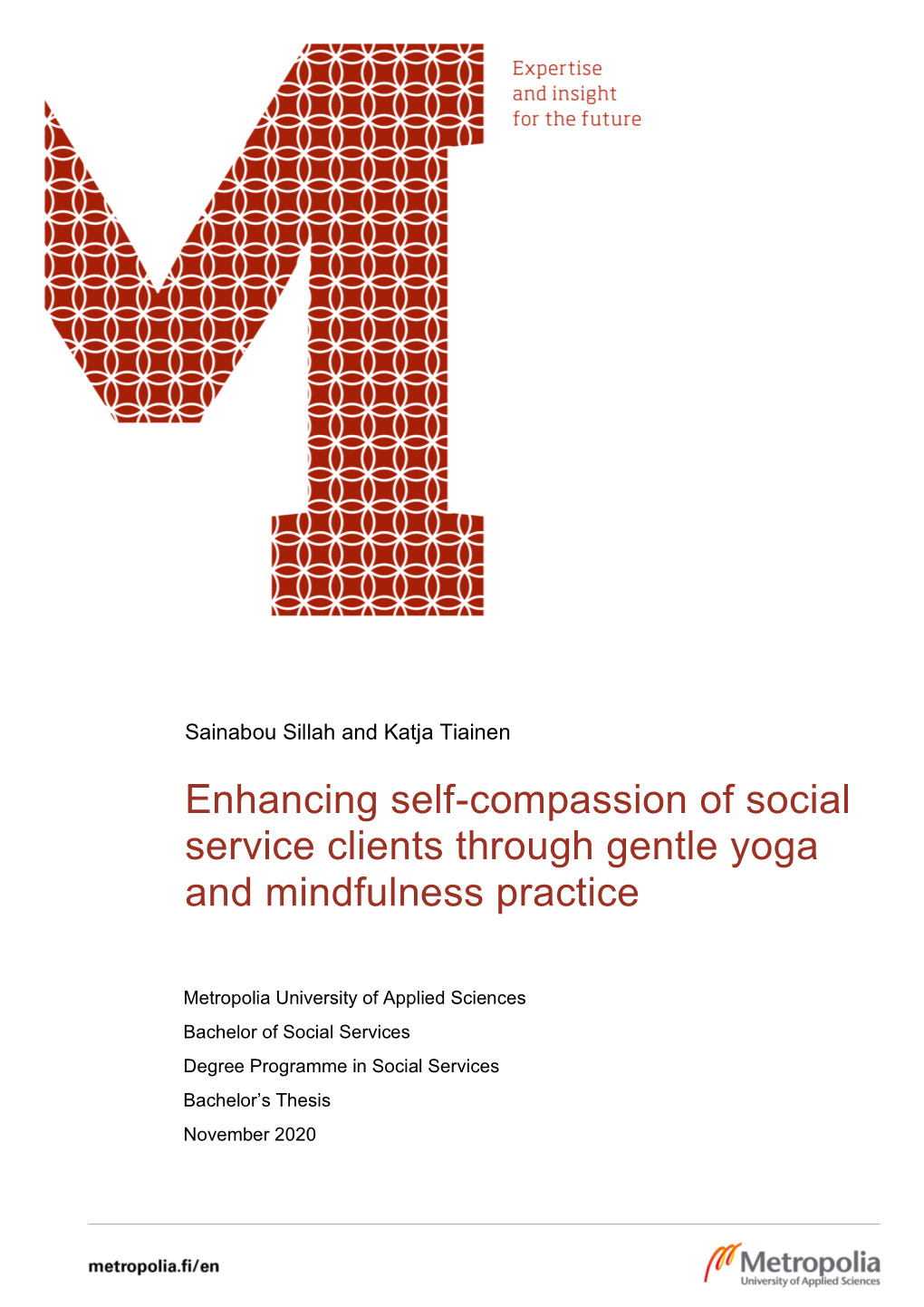 Enhancing Self-Compassion of Social Service Clients Through Gentle Yoga and Mindfulness Practice