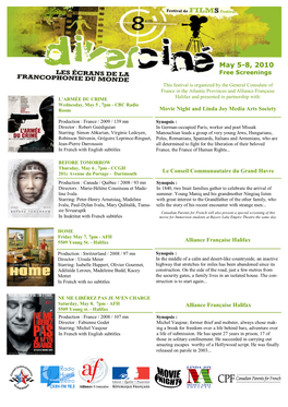 May 5-8, 2010 Free Screenings