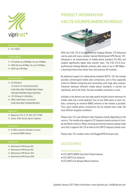 Product Information 4.5G Lte-A Europe/Americas Module