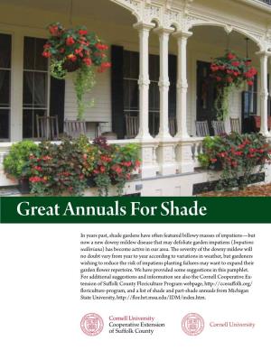 Great Annuals for Shade