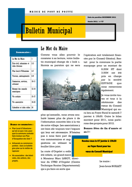 Bulletin Municipal