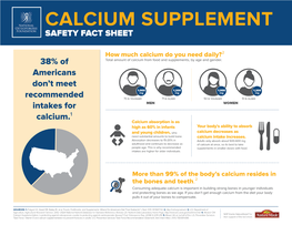 Calcium Supplement Safety Fact Sheet