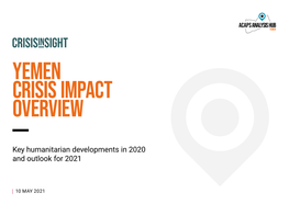 Key Humanitarian Developments in 2020 and Outlook for 2021