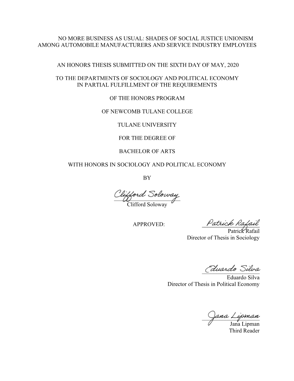 No More Business As Usual: Shades of Social Justice Unionism Among Automobile Manufacturers and Service Industry Employees