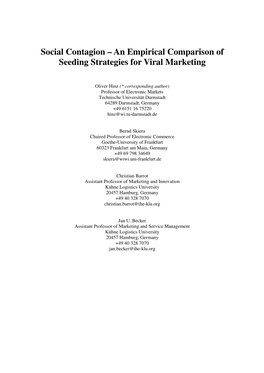An Empirical Comparison of Seeding Strategies for Viral Marketing