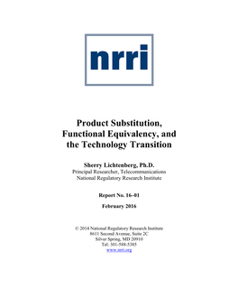 Product Substitution, Functional Equivalency, and the Technology Transition