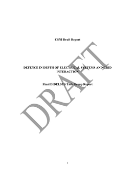 Defence in Depth of Electrical Systems and Grid Interaction