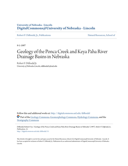 Geology of the Ponca Creek and Keya Paha River Drainage Basins in Nebraska Robert F