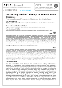 Constructing Muslims' Identity in France's Public