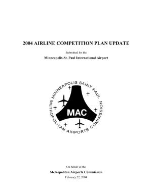 2004 Airline Competition Plan Update