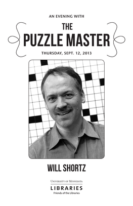 Puzzle Master THURSDAY, SEPT
