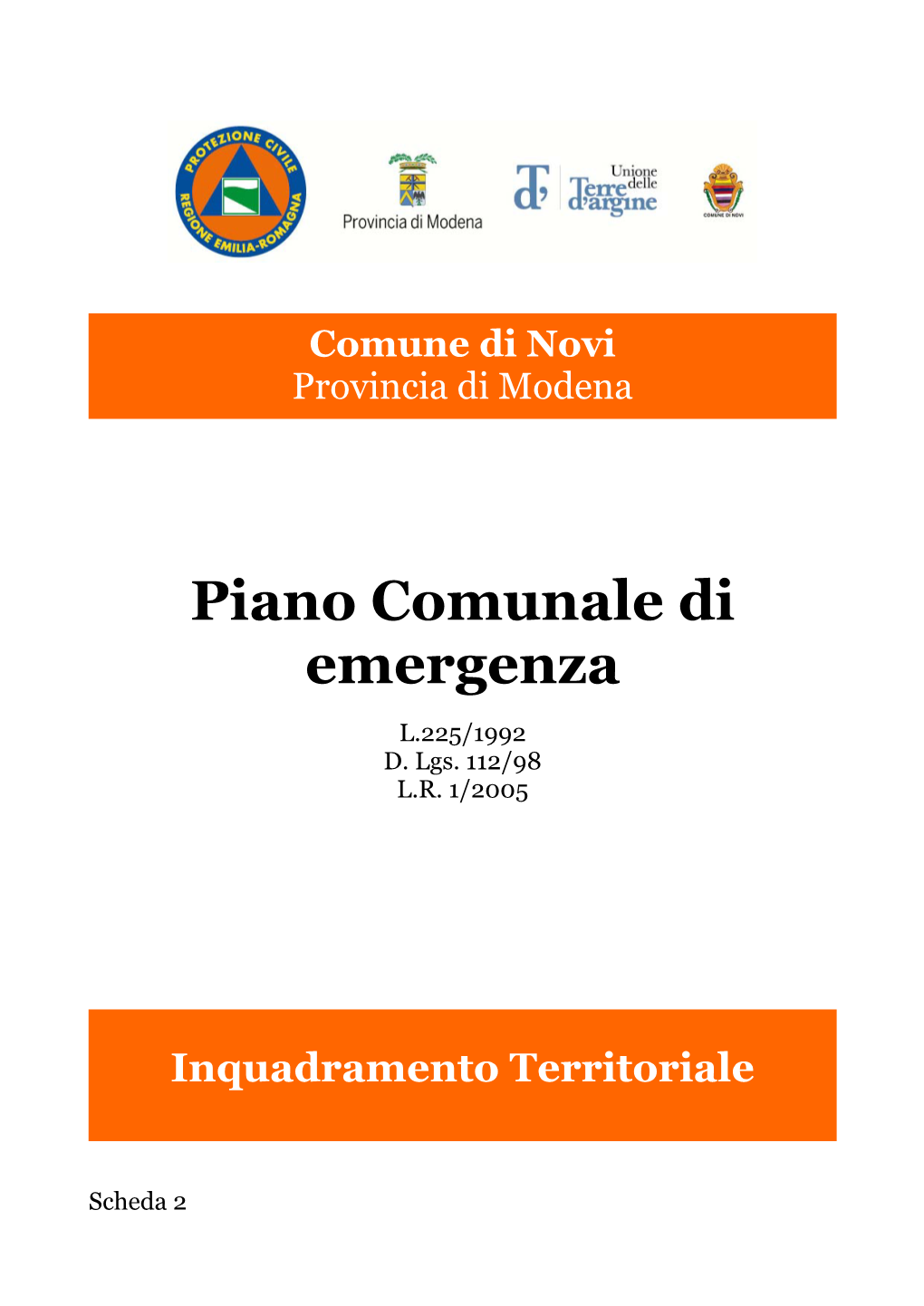 Piano Comunale Di Emergenza