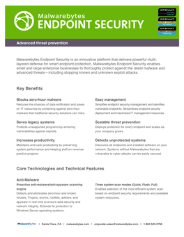 Key Benefits Core Technologies and Technical Features