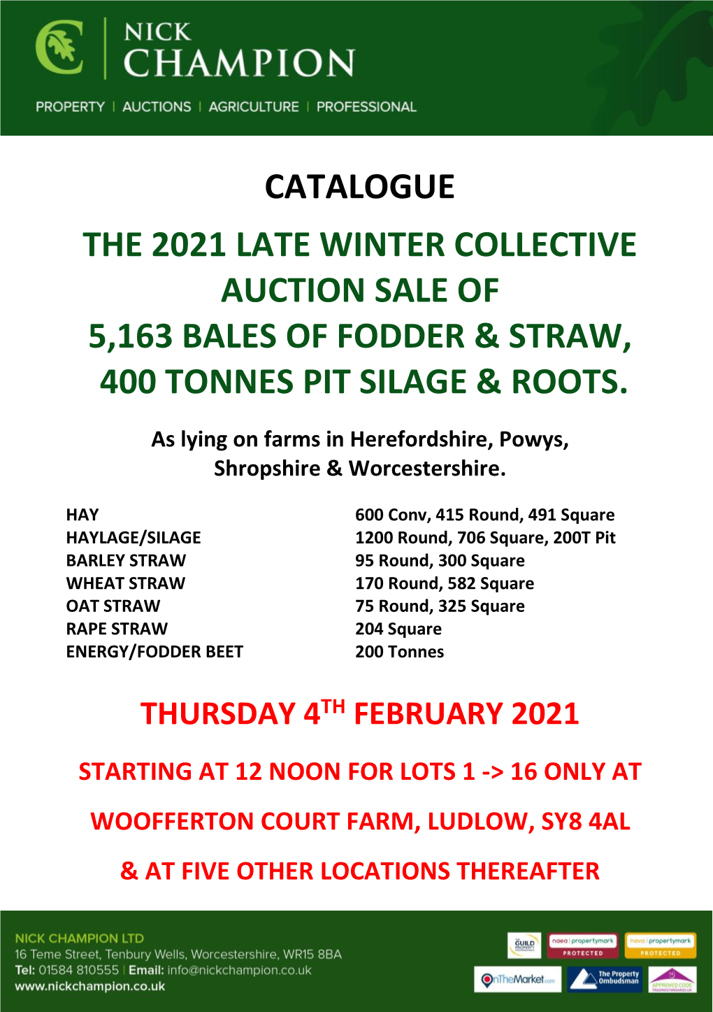 Catalogue the 2021 Late Winter Collective Auction