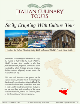 Sicily Erupting with Culture Tour