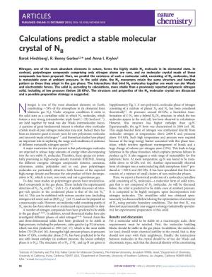 Calculations Predict a Stable Molecular Crystal of N
