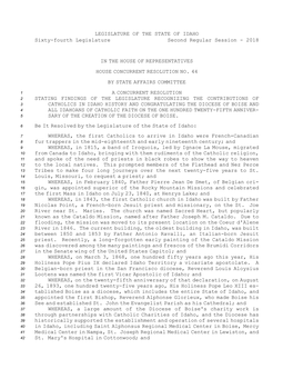 House Concurrent Resolution No.44 (2018