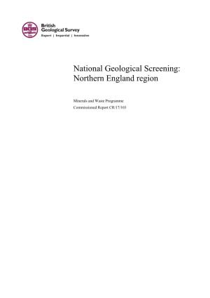 National Geological Screening: Northern England Region