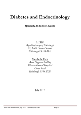 Diabetes and Endocrinology