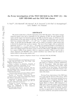 An X-Ray Investigation of the NGC346 Field in the SMC (1): the LBV