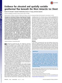 Evidence for Elevated and Spatially Variable Geothermal Flux Beneath the West Antarctic Ice Sheet