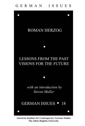 German Issues 18 Roman Herzog