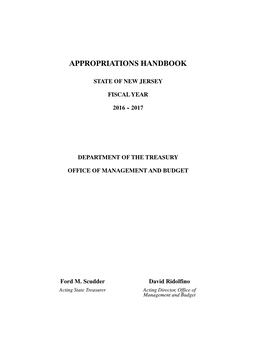 FY17 Appropriations Handbook