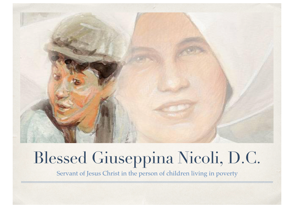 Blessed Giuseppina Nicoli, D.C