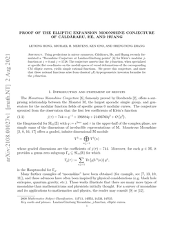 Proof of the Elliptic Expansion Moonshine Conjecture of C\U {A} Ld