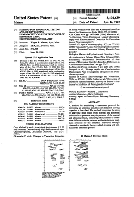 IIIHHHHHHHIII US005104639A United States Patent (19) 11 Patent Number: 5,104,639 Matson (45) Date of Patent: Apr