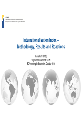 Internationalisation Index – Methodology, Results and Reactions