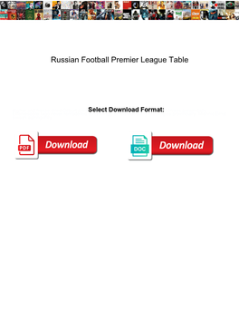 Russian Football Premier League Table
