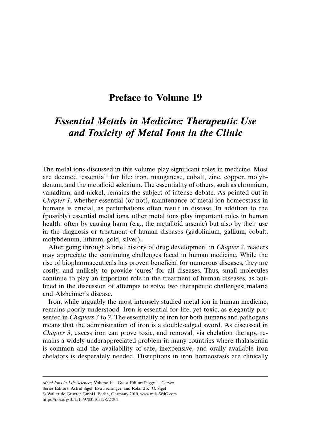 Therapeutic Use and Toxicity of Metal Ions in the Clinic