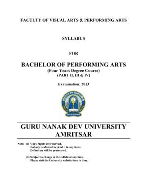 Guru Nanak Dev University Amritsar