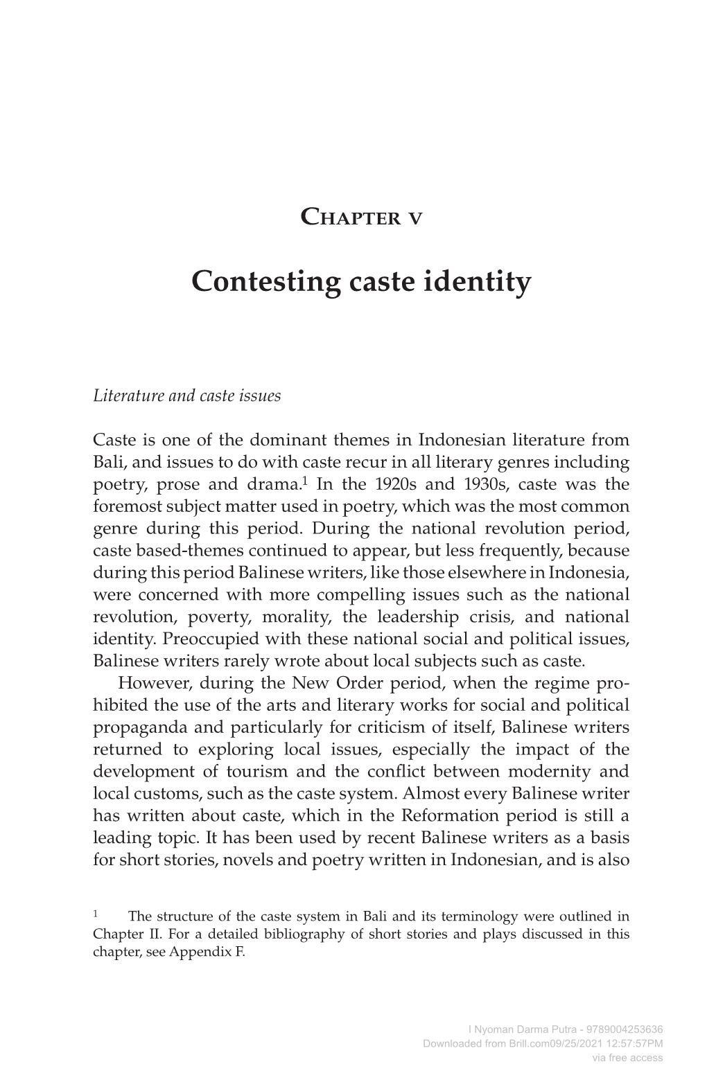 Contesting Caste Identity