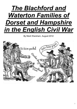 The Blachford and Waterton Families of Dorset and Hampshire in the English Civil War