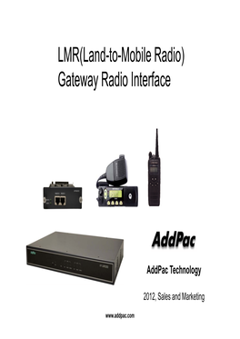 LMR(Land-To-Mobile Radio) Gateway Radio Interface