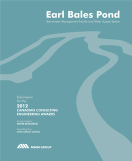 Earl Bales Pond Stormwater Management Facility and Water Supply System