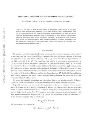 Effective Versions of the Positive Mass Theorem
