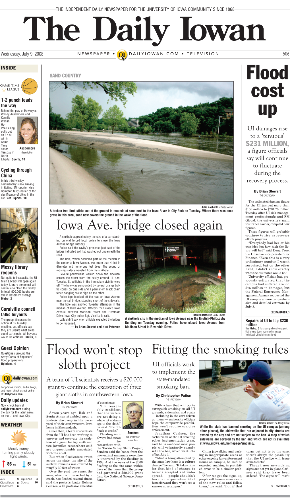 Daily Iowan (Iowa City, Iowa), 2008-07-09