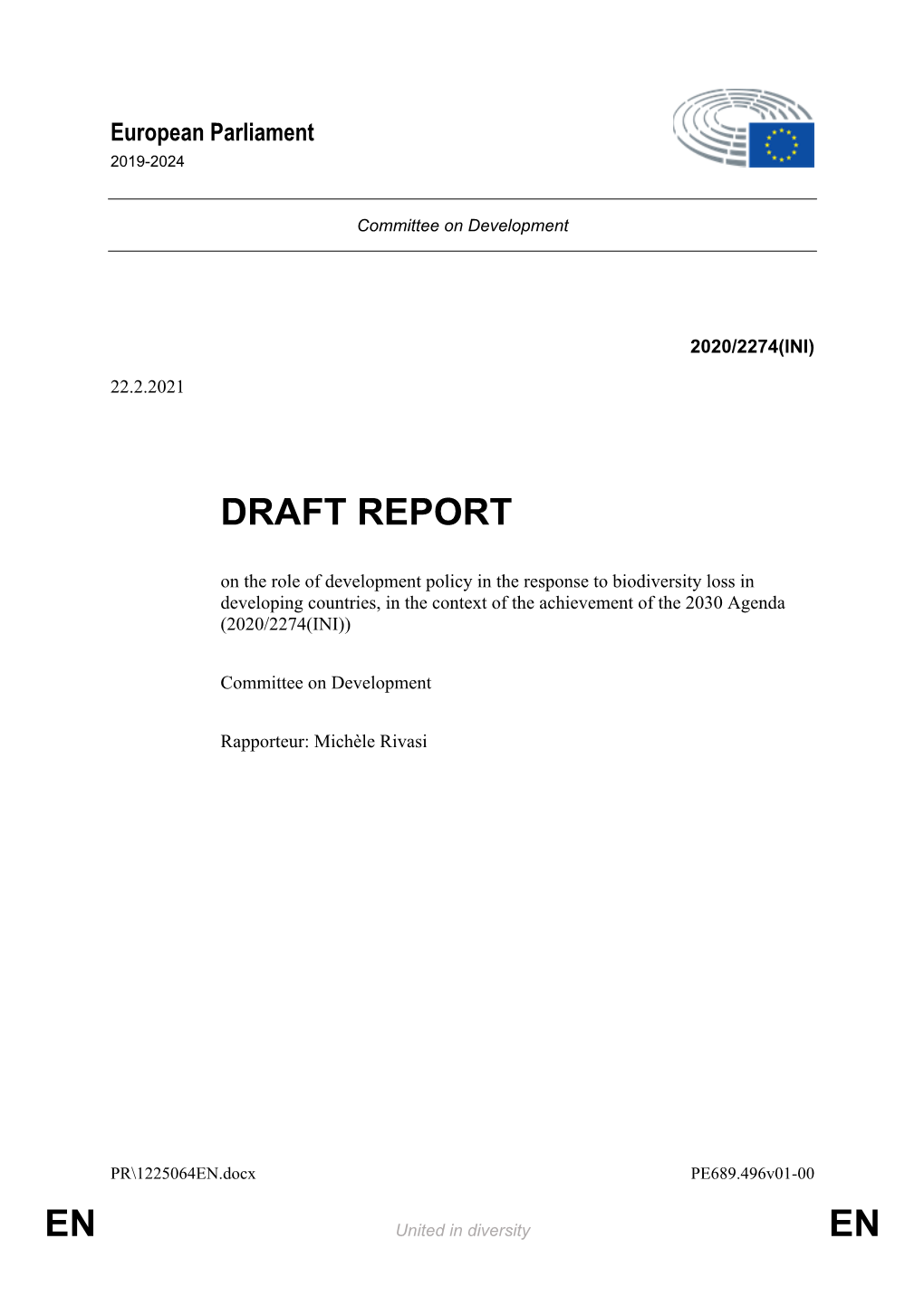 DRAFT REPORT on the Role of Development Policy in the Response