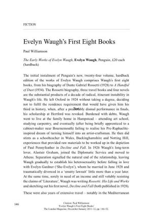 Evelyn Waugh's First Eight Books