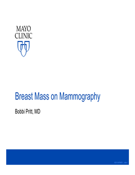 Breast Mass on Mammography