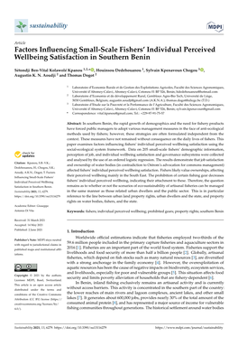 Factors Influencing Small-Scale Fishers' Individual Perceived