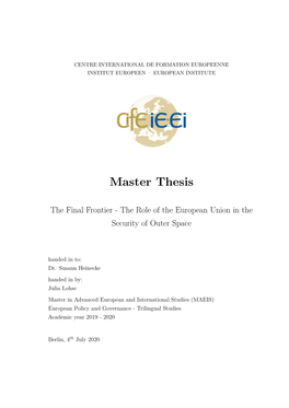 Master Thesis