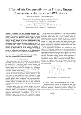 Effect of Air Compressibility on Primary Energy Conversion