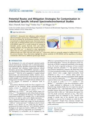 Potential Routes and Mitigation Strategies for Contamination In