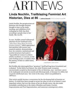 Linda​ ​Nochlin,​ ​Trailblazing​ ​Feminist​ ​Art