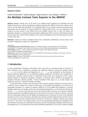 Are Multiple Contrast Tests Superior to the ANOVA?